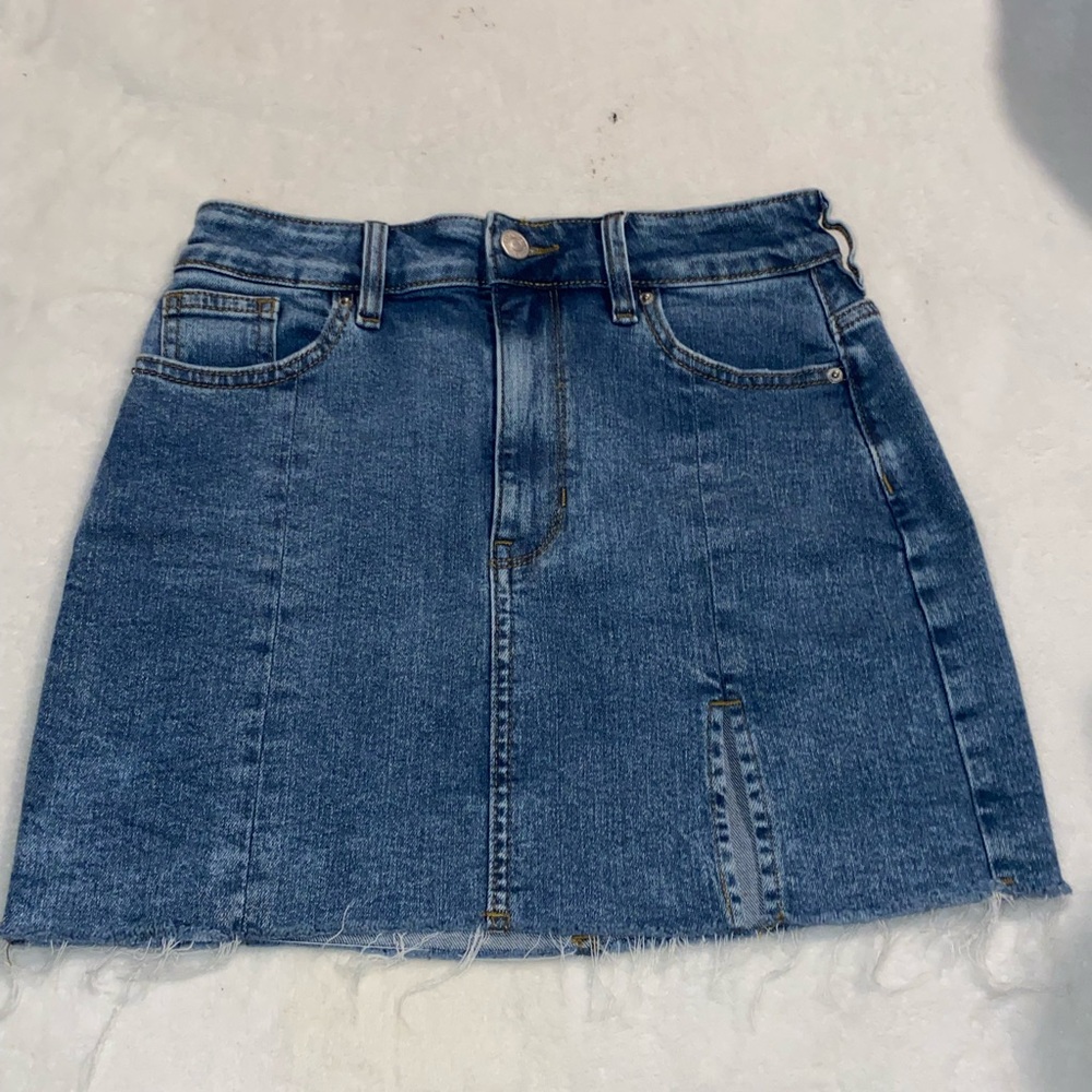 Pacsun denim mini skirt with slit